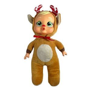 11” Waterbabies Reindeer Baby Christmas Antlers RARE VTG RUTHY Crybabies